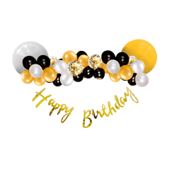 Kit  Guirnalda HB+Confetti+ Globos latex