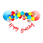 Kit  Guirnalda HB+Confetti+ Globos latex