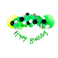Kit  Guirnalda HB+Confetti+ Globos latex