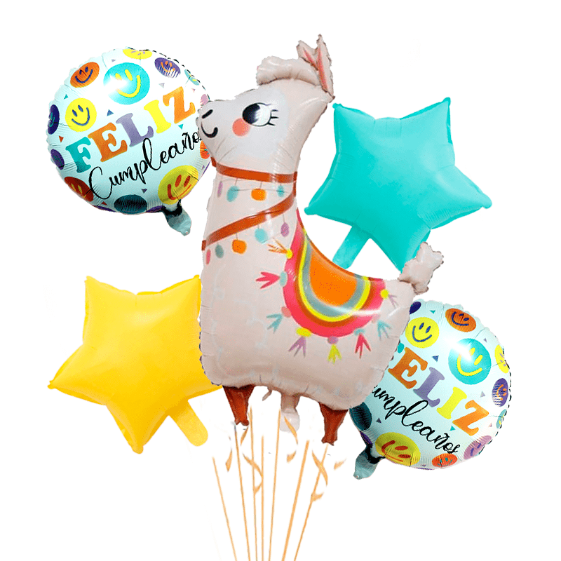 Llama kit x 5 globos