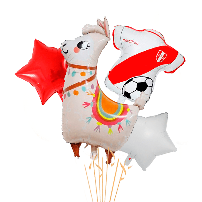 Llama o alpaca  kit x 4 globos