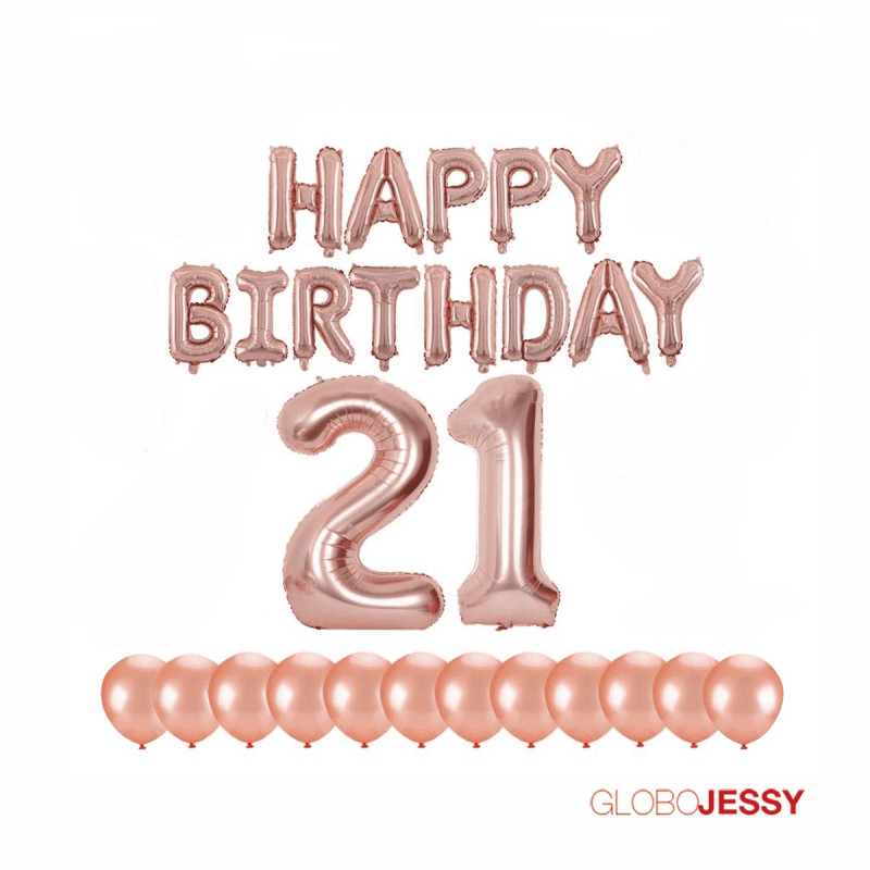Paquete 1 de 15 Globos Oro Rosa Paquete 1 de 15 Globos Oro Rosa