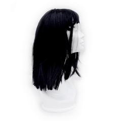Peluca Semi larga Color Negro