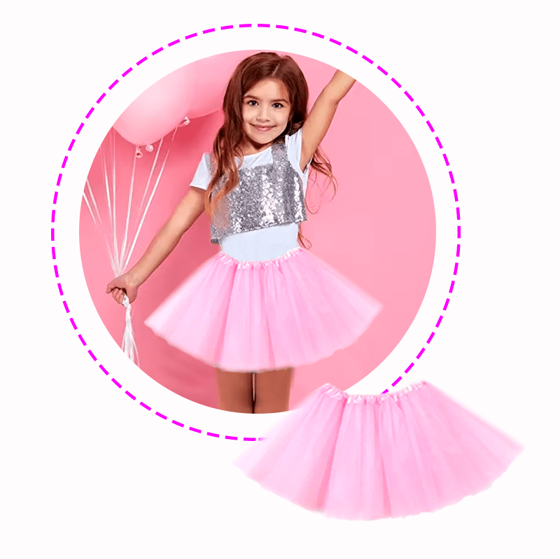 Falda Tutu  Rosado (3 a 8 años) UNIDAD