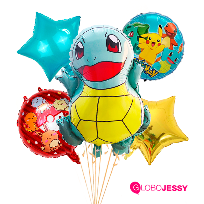 Kit Pokemon/Squirtle x 5 globos