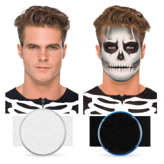 kit maquillaje blanco y negro