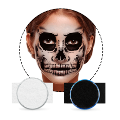 kit maquillaje blanco y negro