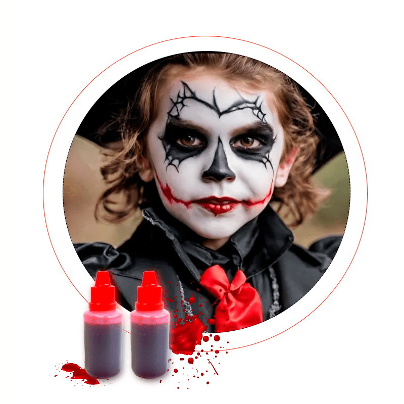 Sangre Falsa Artificial Maquillaje Halloween x 2 unds
