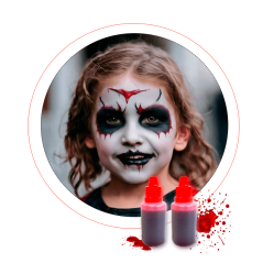 Pack Maquillaje Fluido artistico color Rojo 2 unds