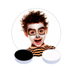 kit maquillaje blanco y negro