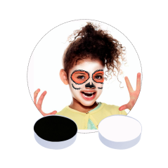 kit maquillaje blanco y negro