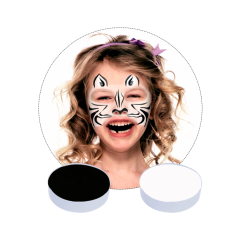 kit maquillaje blanco y negro
