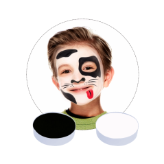 kit maquillaje blanco y negro