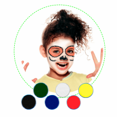 set de maquillaje colores primarios