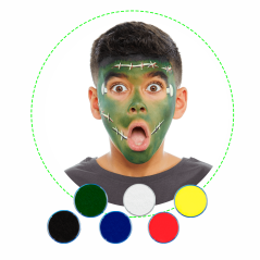 set de maquillaje colores primarios