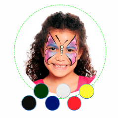 set de maquillaje colores primarios