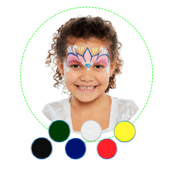 set de maquillaje colores primarios