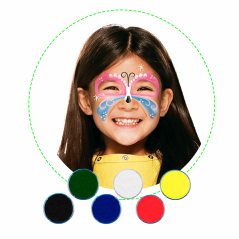 set de maquillaje colores primarios