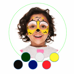 set de maquillaje colores primarios