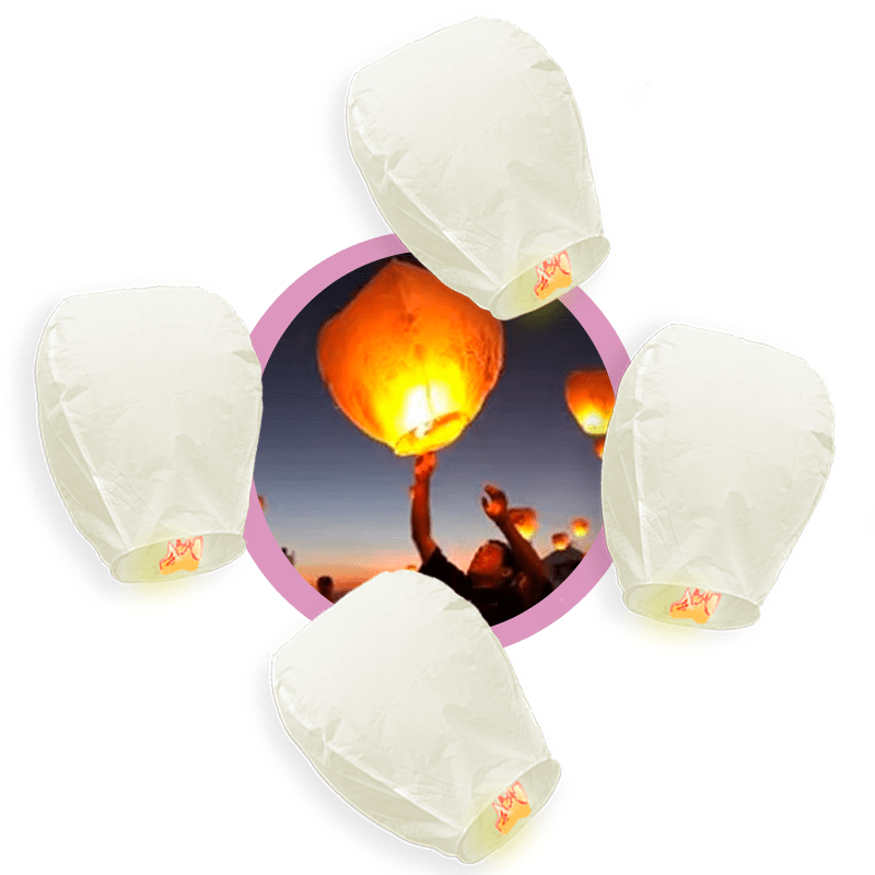 Globos Cantoya SOLO COLOR BLANCO x 4 uds Globos Cantoya SOLO COLOR BLANCO x 4 uds