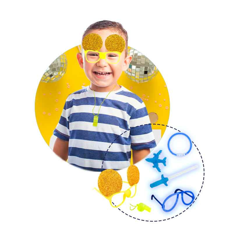 Cotillón para 4  NIÑOS Año Nuevo, 24 pzas