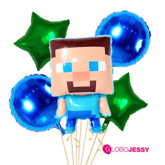 Kit de globos Steave Minecraft