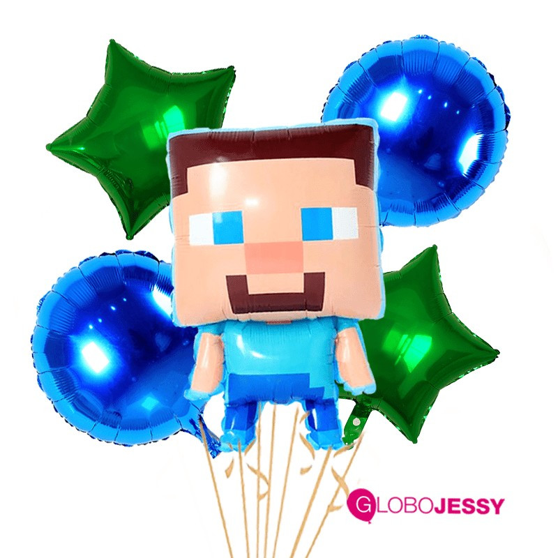 Kit de globos de steave de Minecraft