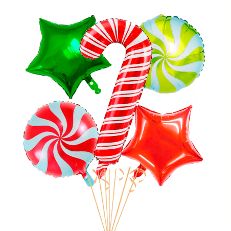 Kit de globos Bastón Navidad
