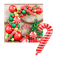 Globos forma de Bastón Navideño