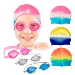Gafas más gorra de natación