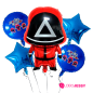 Kit de 5 globos Calamar (Squid Game)