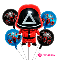 Globos juego del Calamar