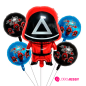 Kit de 5 globos Calamar (Squid Game)