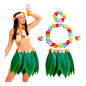 Falda de Hoja de Hula y Set Hawaiano Luau