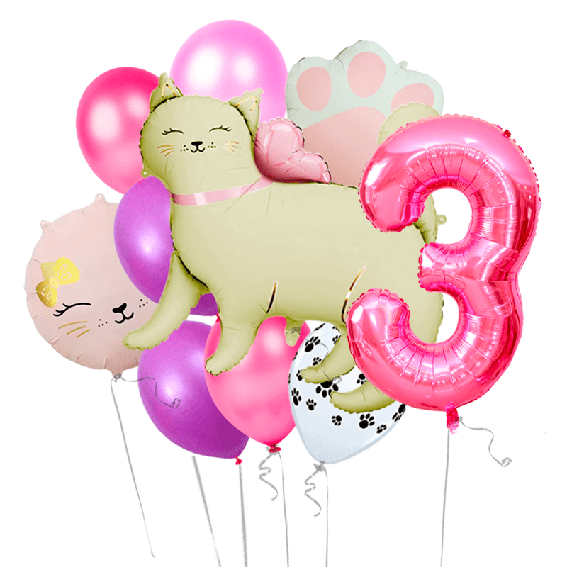 Pack de 10 globos Gato Pack de 10 globos Gato
