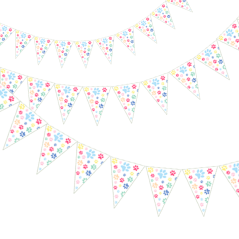 Banner o guirnalda huella  cartulina