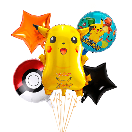 Kit Pokemon/Pikachu  x 5 globos