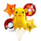Kit Pokemon/Pikachu x 5 globos Kit Pokemon/Pikachu x 5 globos