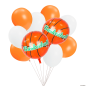 Kit basketball x 10 globos Kit basketball x 10 globos