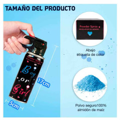 Spray o extintor pequeño revelación de sexo