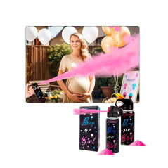 Spray o extintor pequeño revelación de sexo