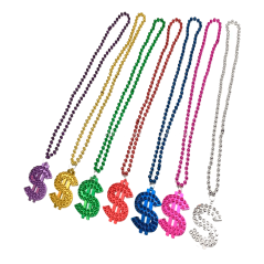 Collar cuentas diseño Dollar (6 uds)
