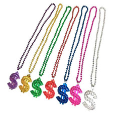 Collar cuentas diseño Dollar (6 uds)