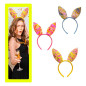 Diademas Orejas de Conejo con Lentejuelas (Pack de 3 uds)