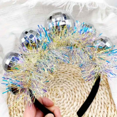 Diadema esfera psicodélica o bola disco