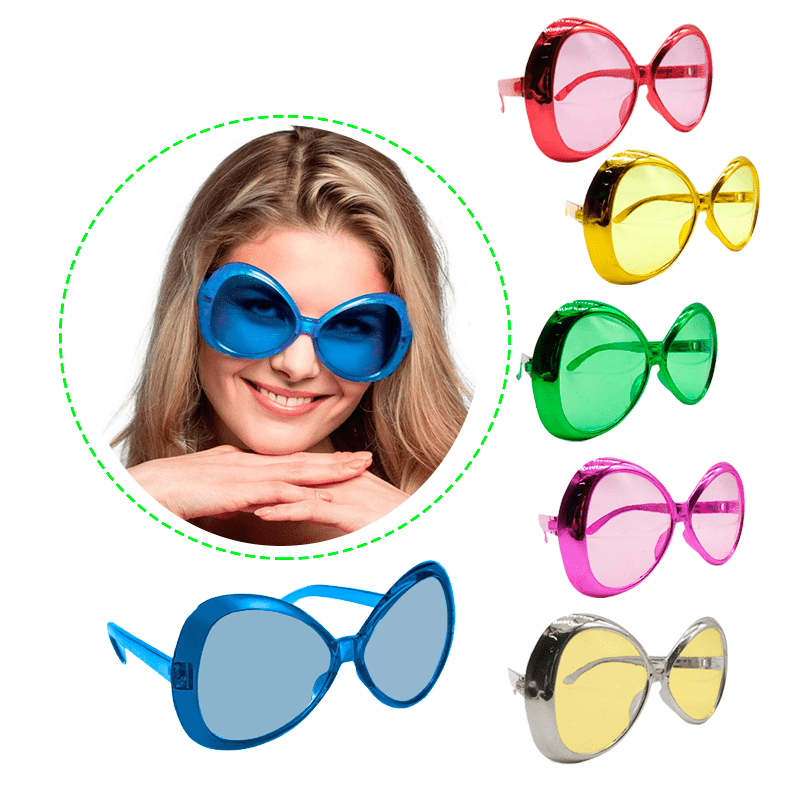 Lentes Tipo Mosca Metalizados pequeños (Pack 6 Uds)
