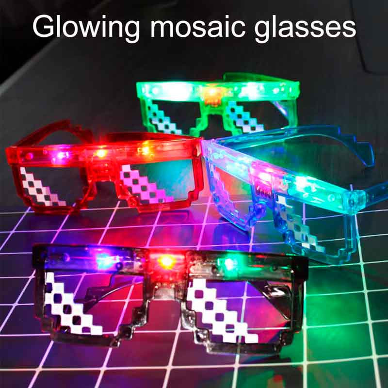 Lentes diseño pixeleado led (pack de 6 uds)