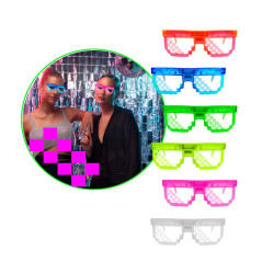 Lentes diseño pixeleado led  (pack de 6 uds)
