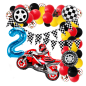 Semi arco de globos Moto GPrix Semi arco de globos Moto GPrix