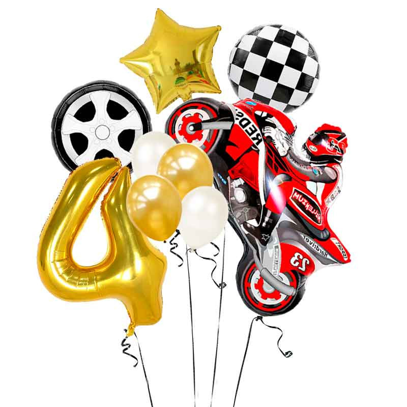 globos Moto GP + Número y Globos latex globos Moto GP + Número y Globos latex